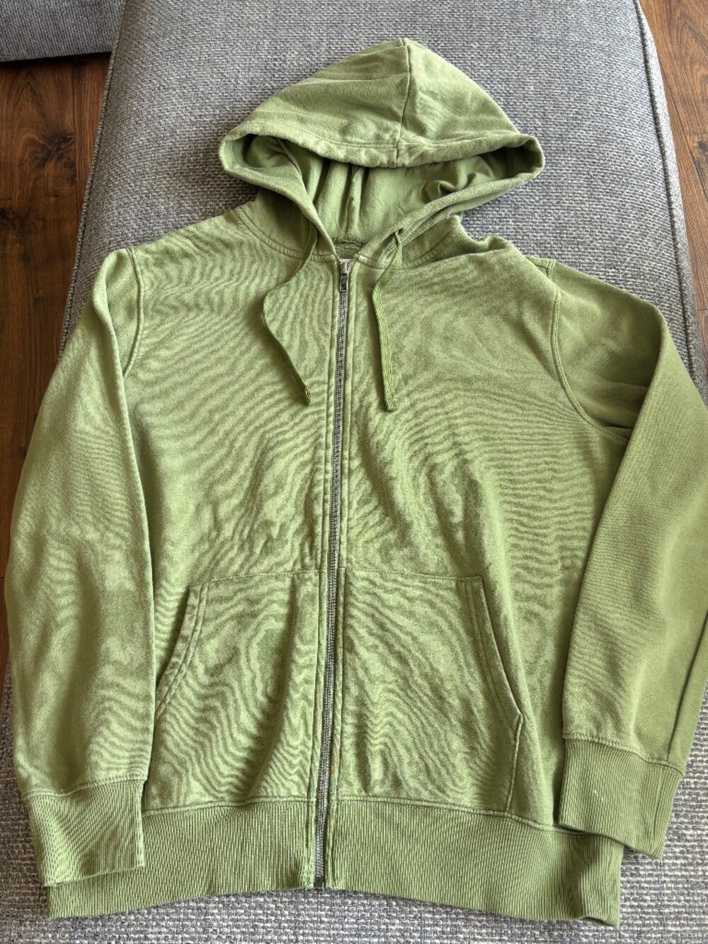 Goodfellow & Co Men's Fleece Full-Zip Hoodie in Olive Green | Sz L